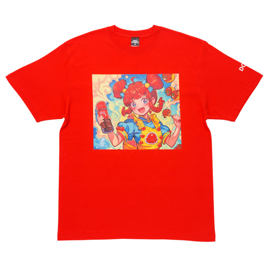 どろソースTシャツ × こたこちゃん　赤（WOMEN）