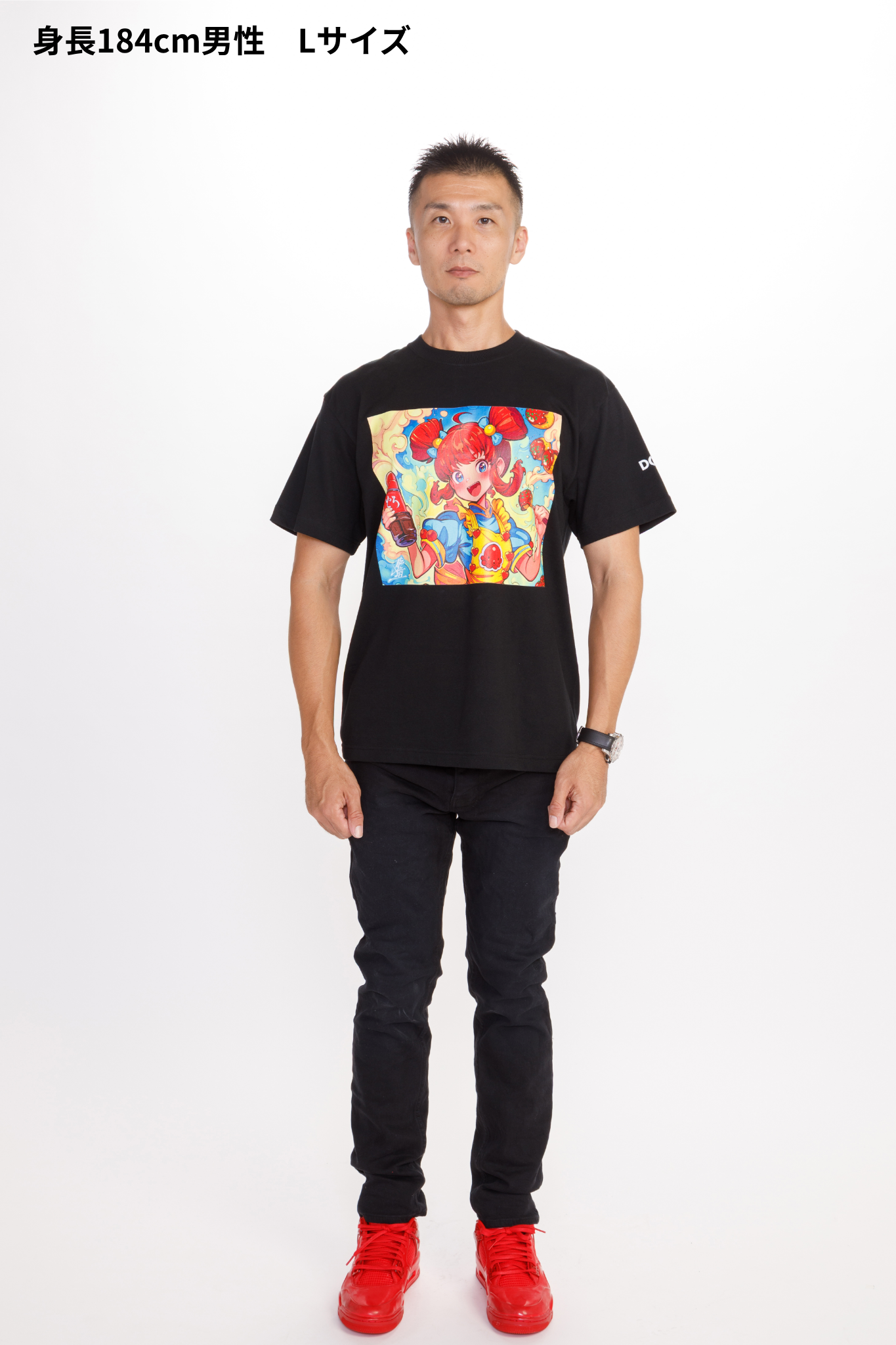 どろソースTシャツ × こたこちゃん　黒（MEN）