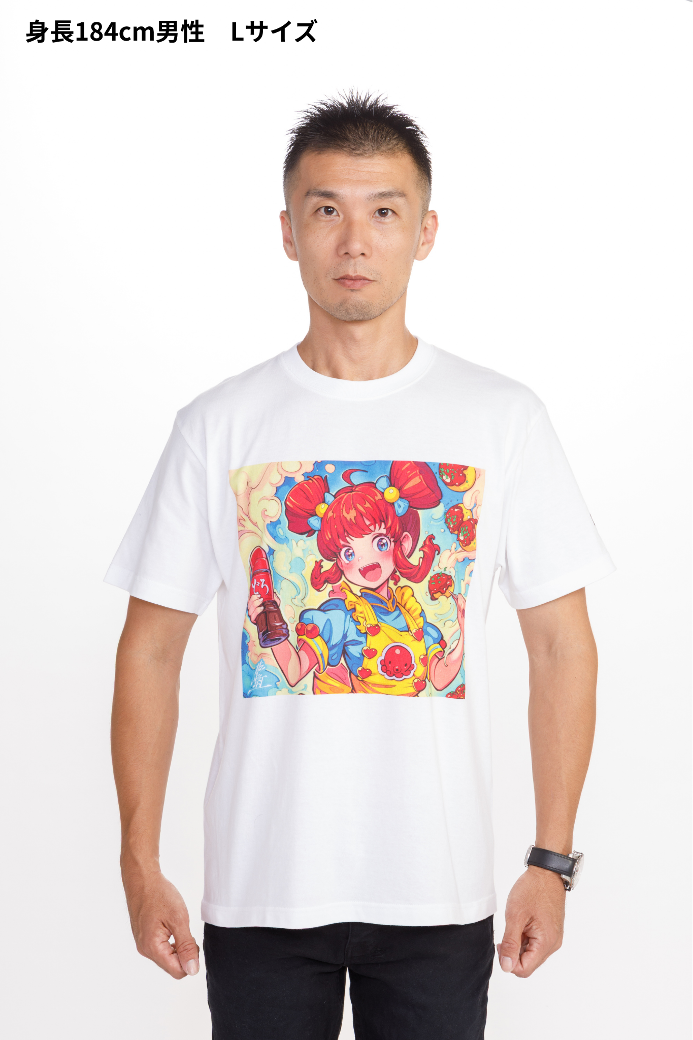 どろソースTシャツ × こたこちゃん　白（MEN）