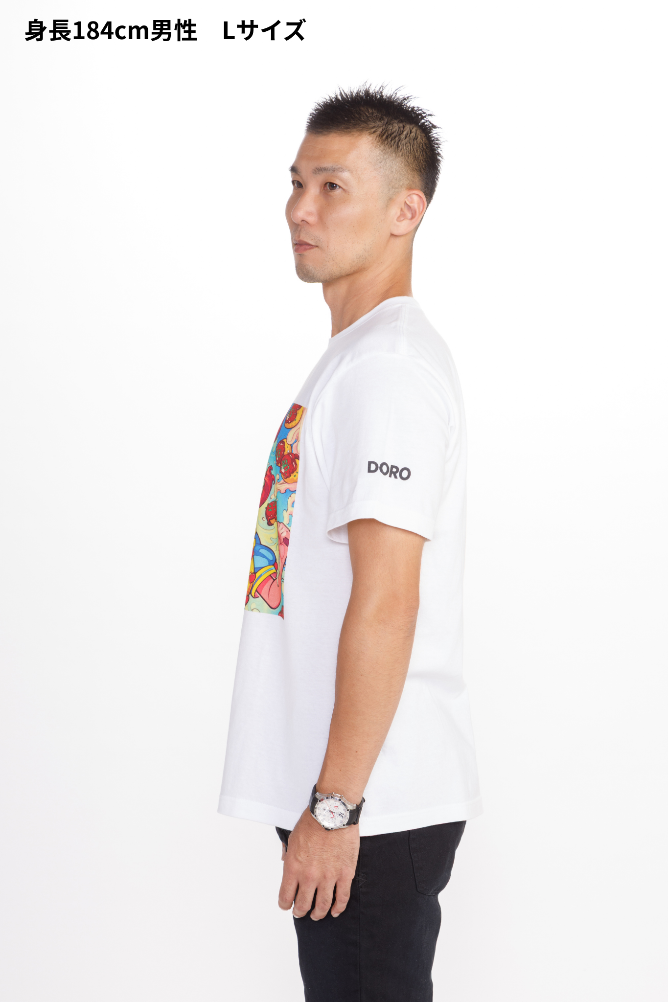 どろソースTシャツ × こたこちゃん　白（MEN）
