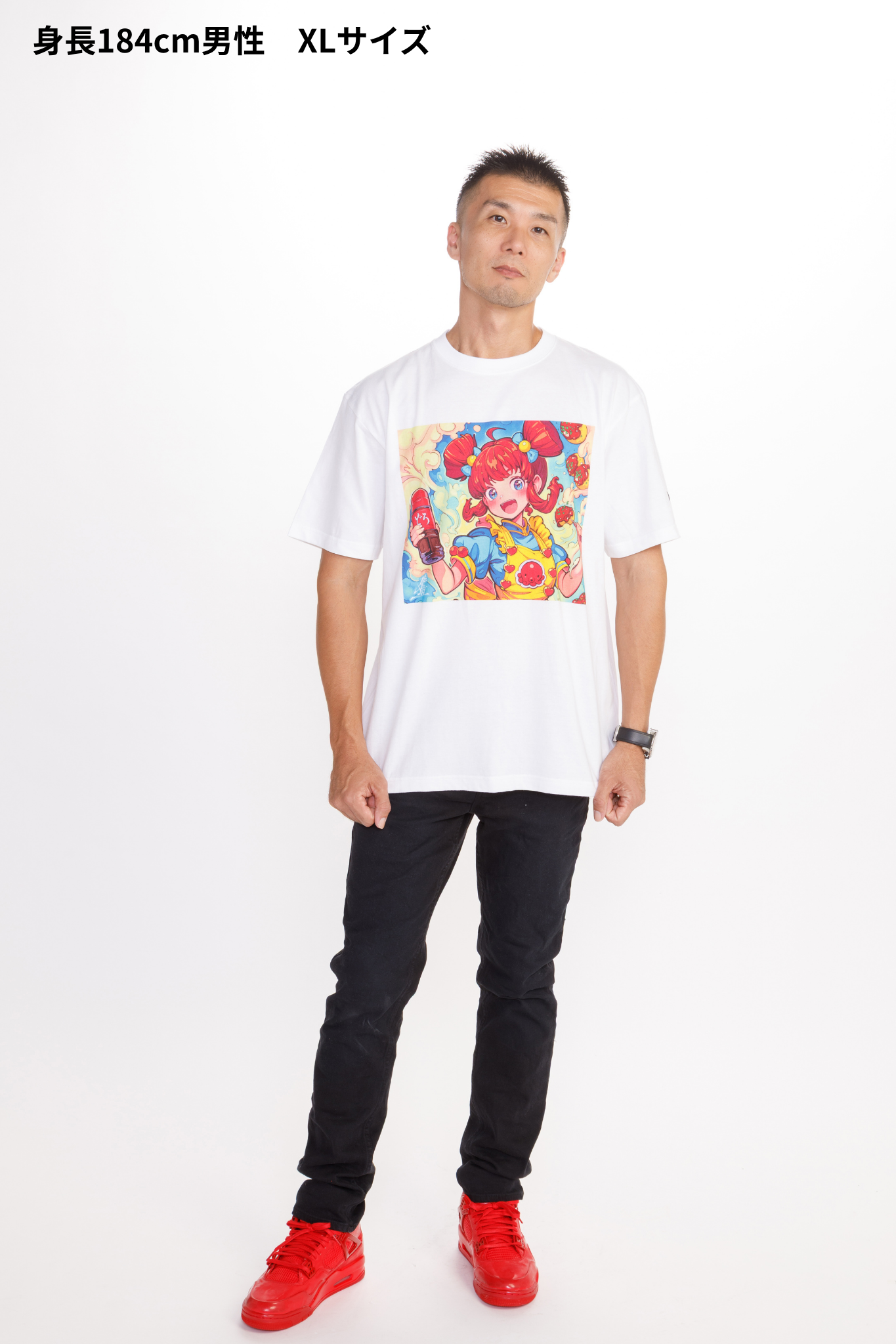 どろソースTシャツ × こたこちゃん　白（MEN）
