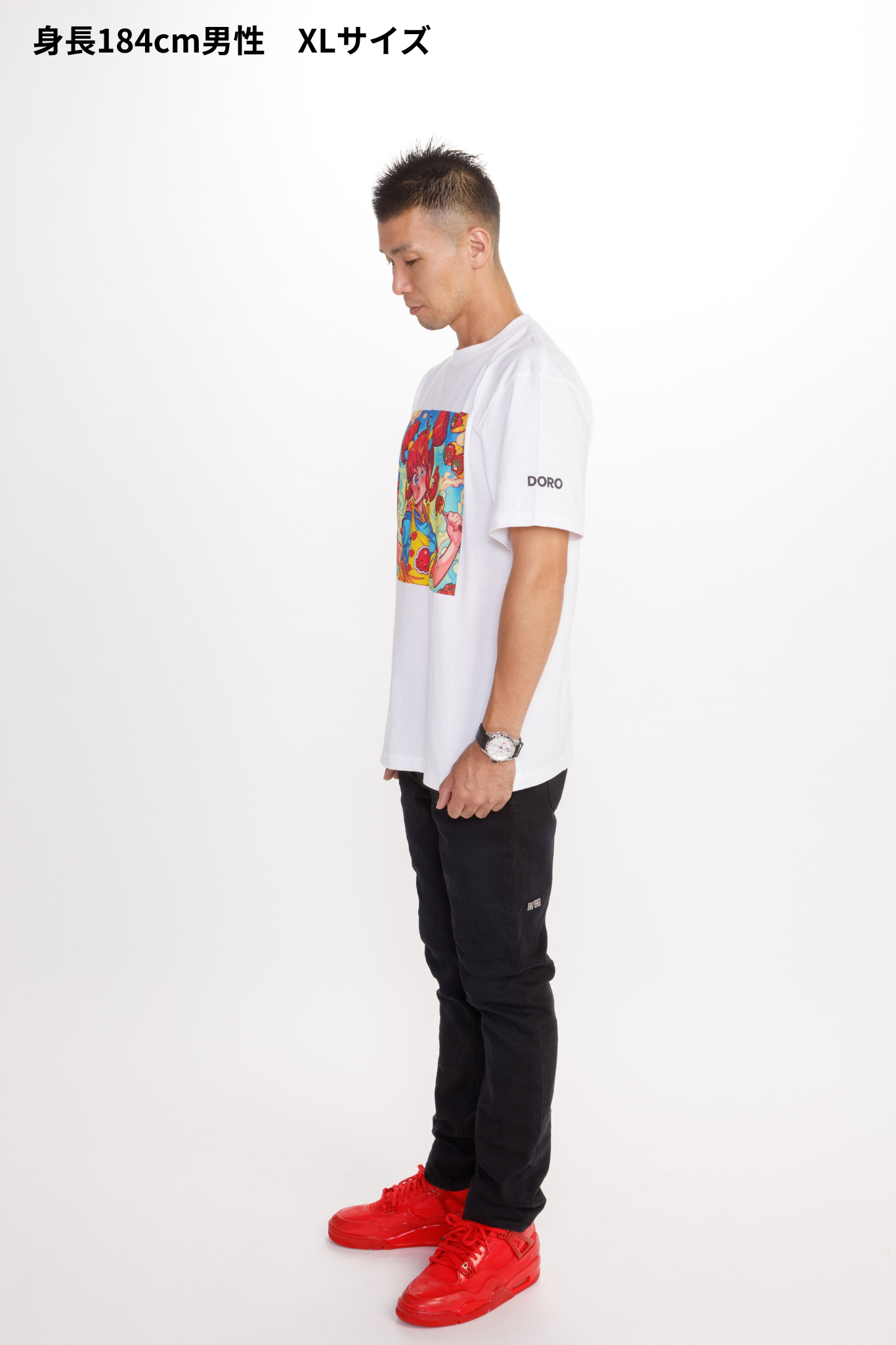 どろソースTシャツ × こたこちゃん　白（MEN）