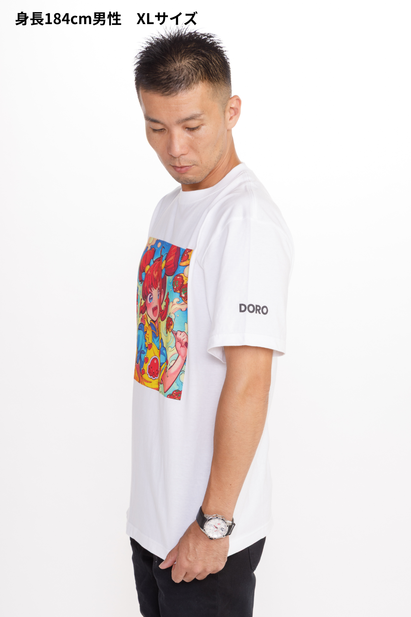 どろソースTシャツ × こたこちゃん　白（MEN）