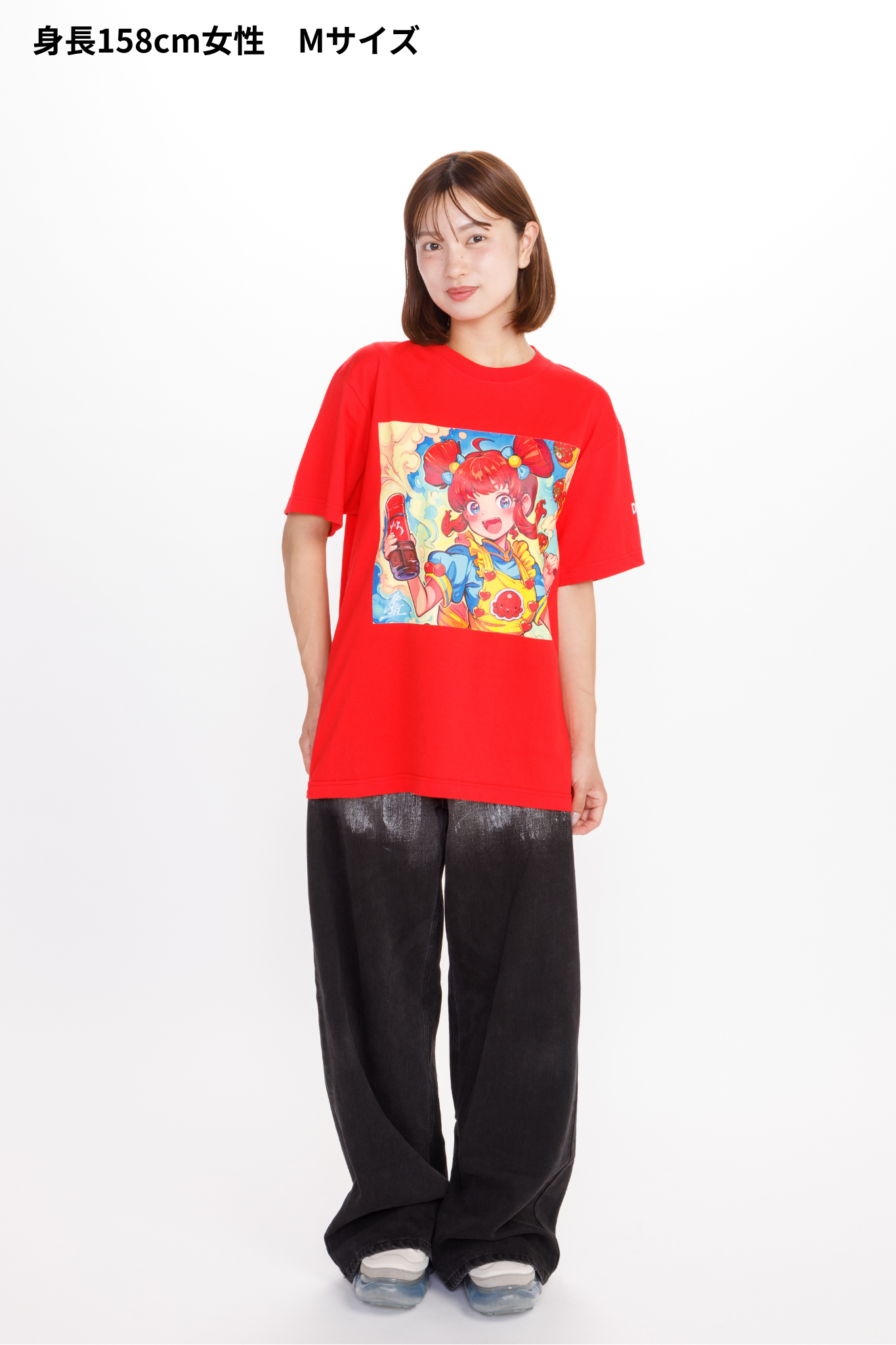 どろソースTシャツ × こたこちゃん　赤（WOMEN）