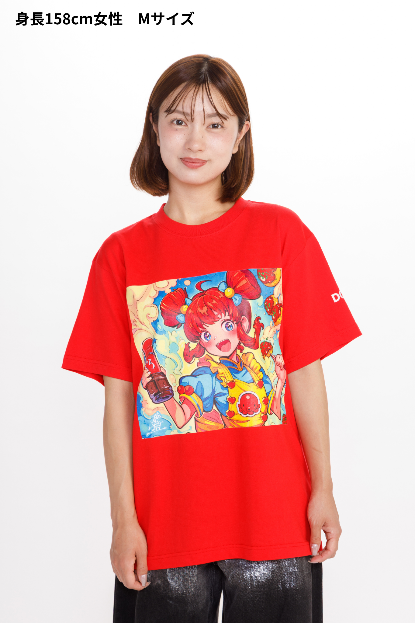 どろソースTシャツ × こたこちゃん　赤（WOMEN）