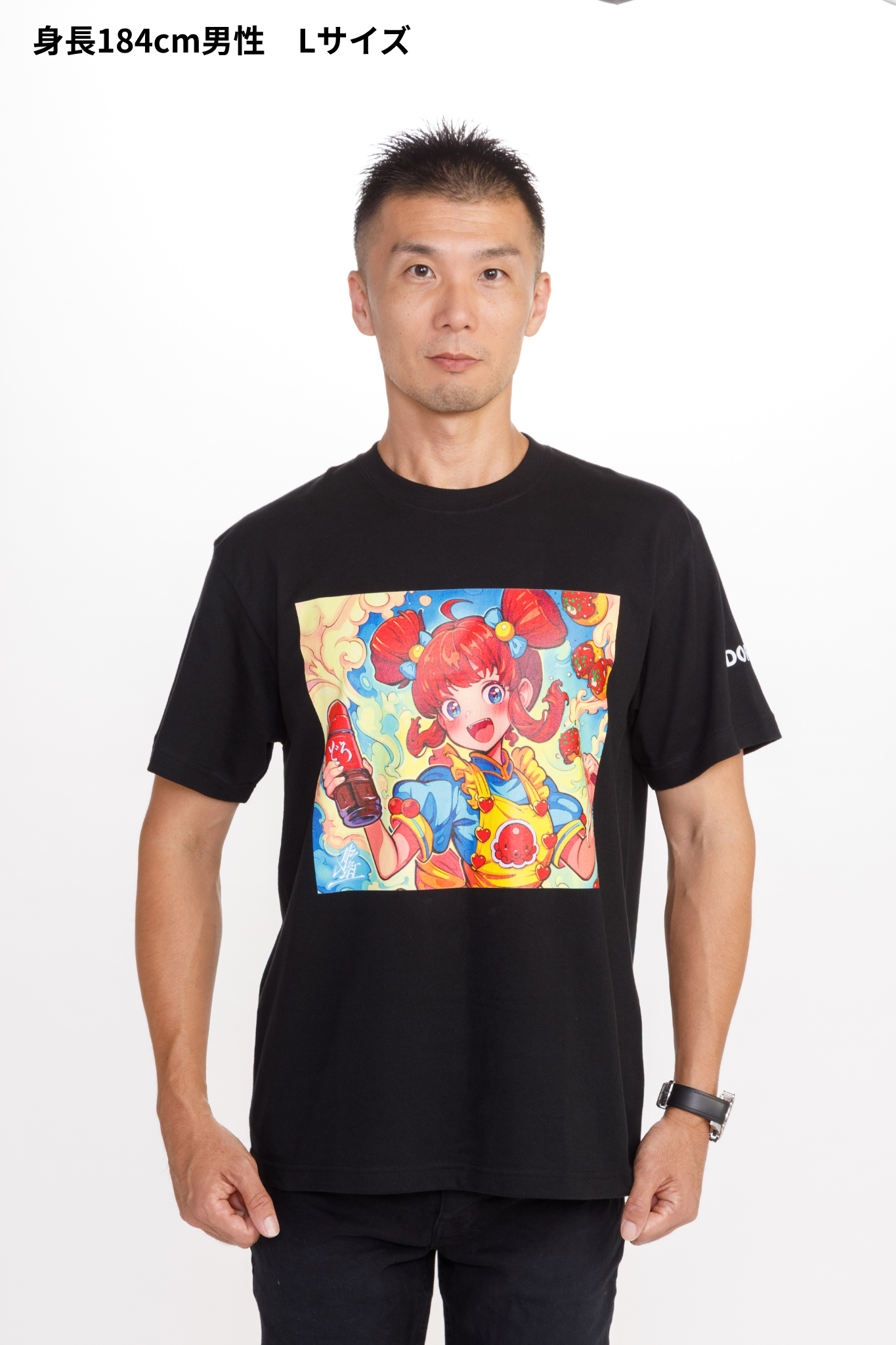 どろソースTシャツ × こたこちゃん　黒（MEN）