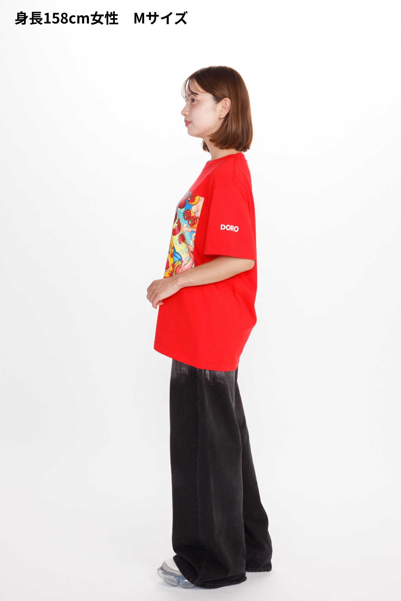 どろソースTシャツ × こたこちゃん　赤（WOMEN）