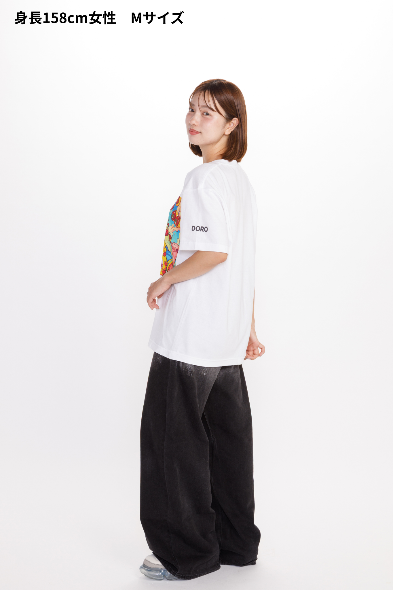 どろソースTシャツ × こたこちゃん　白（WOMEN）