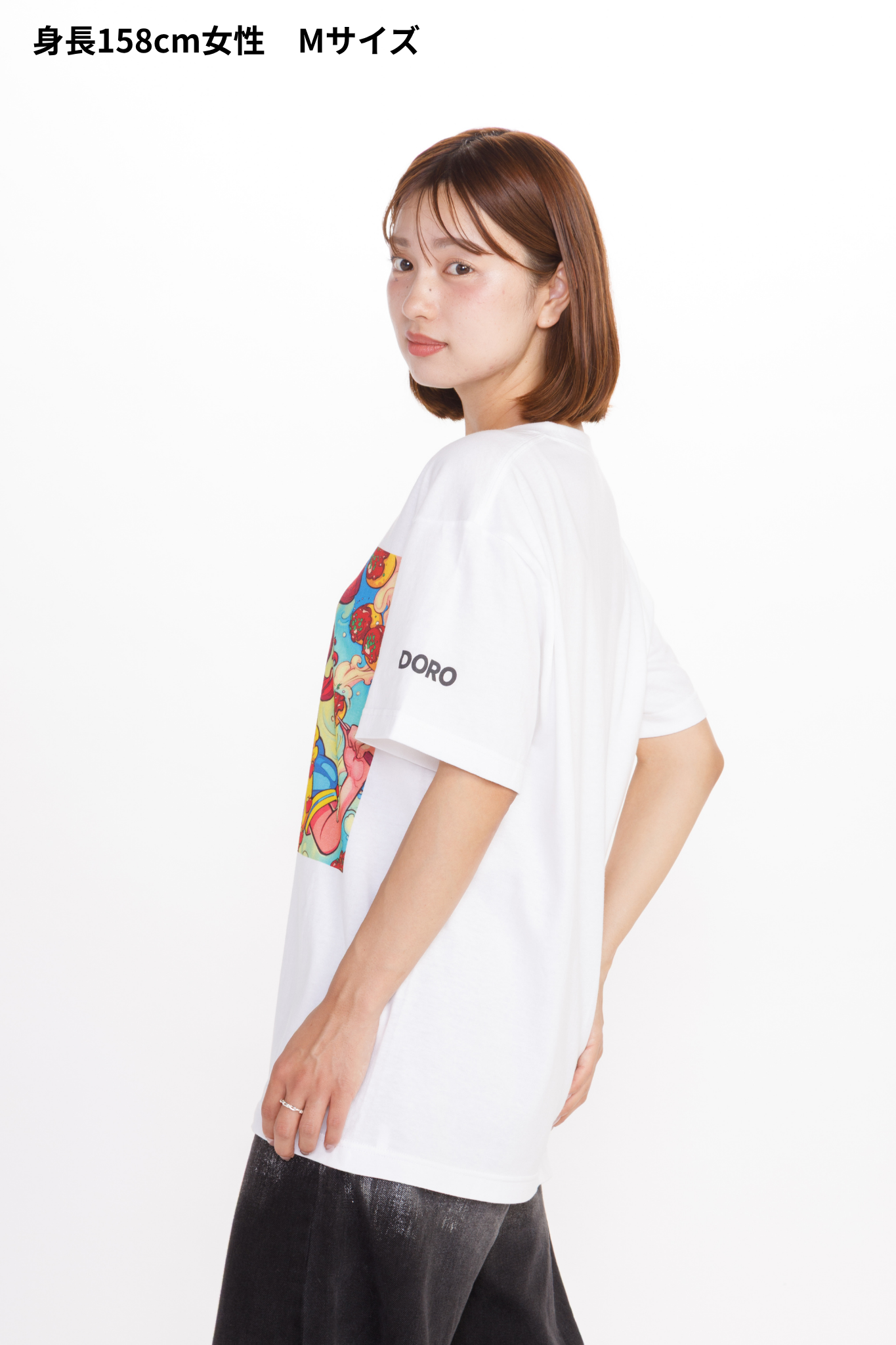 どろソースTシャツ × こたこちゃん　白（WOMEN）