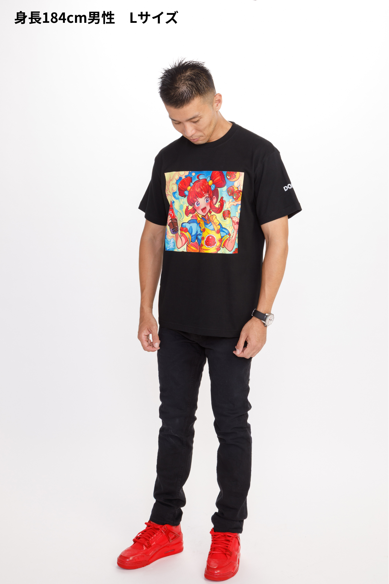 どろソースTシャツ × こたこちゃん　黒（MEN）