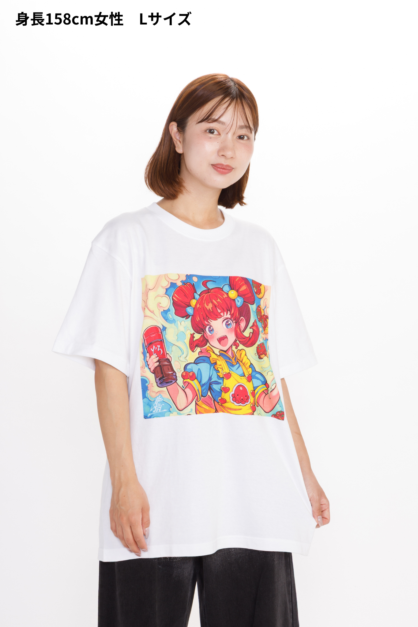 どろソースTシャツ × こたこちゃん　白（WOMEN）