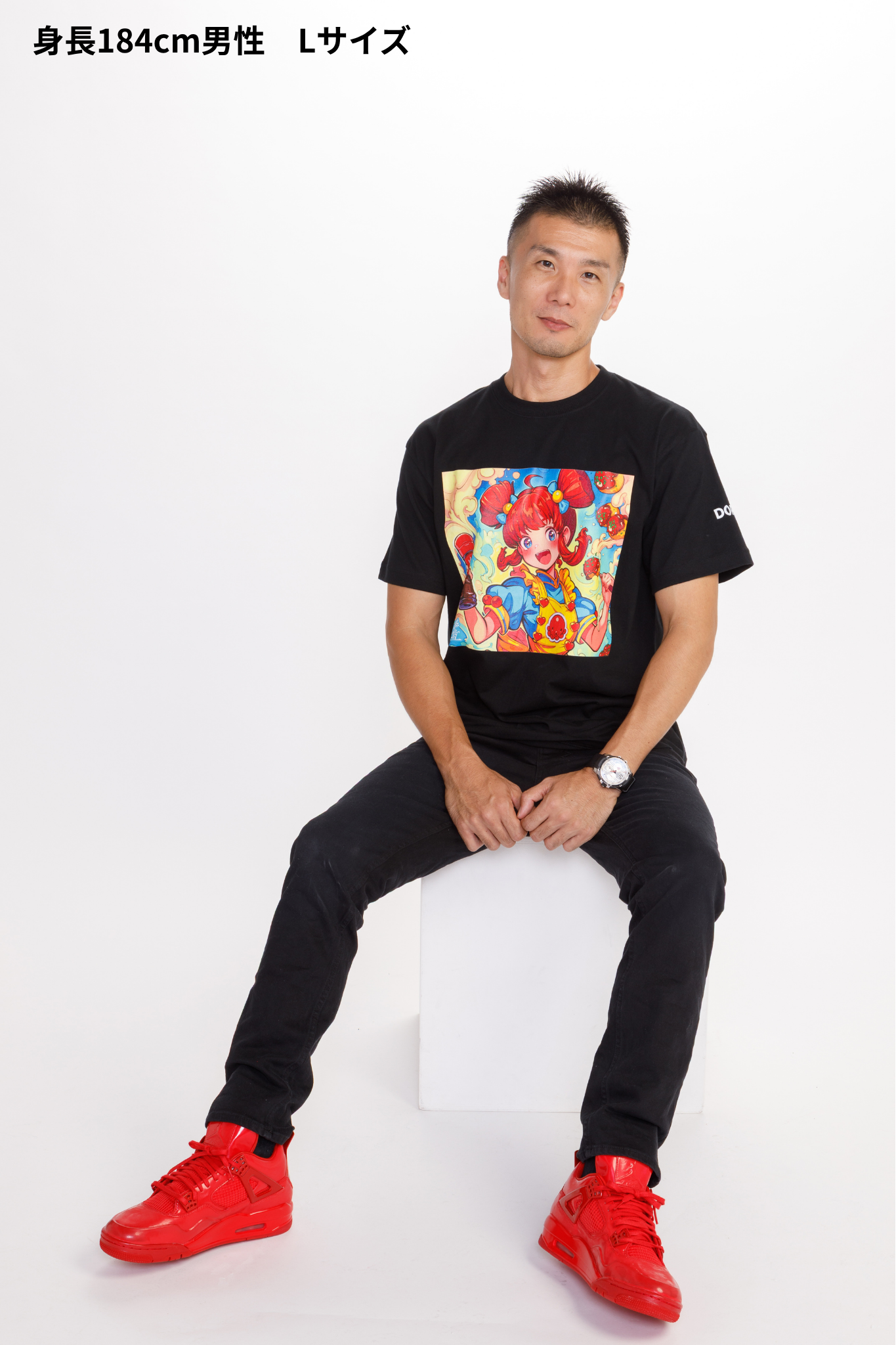 どろソースTシャツ × こたこちゃん　黒（MEN）