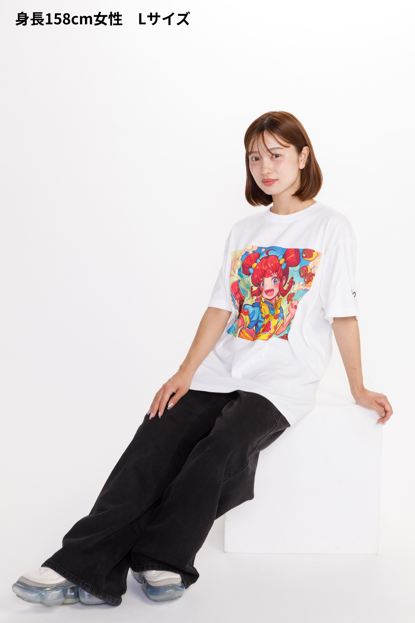 どろソースTシャツ × こたこちゃん　白（WOMEN）